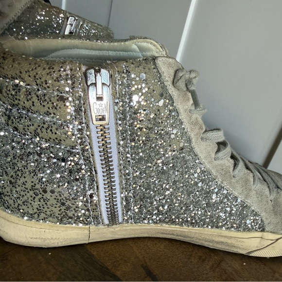 Golden Goose Silver Glitter Slides - Picture 10 of 15